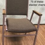 Lot of 75 auditorium seats, chairs... nice used stacking church chairs