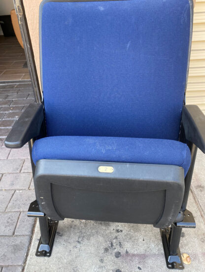 Used auditorium chairs blue school seating