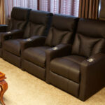 Home theater recliners brown leather Film Fest