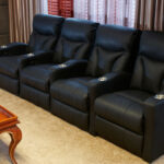 Home theater recliners black leather Film Fest
